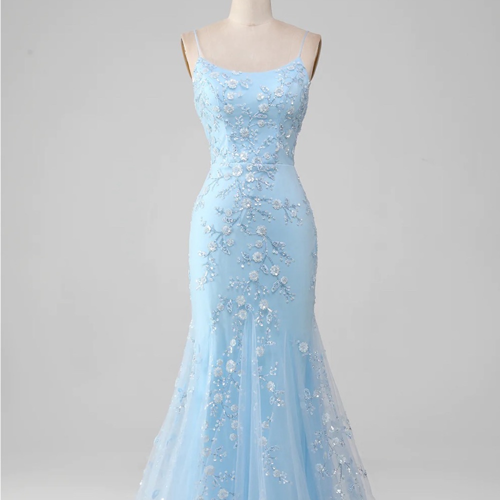 Like Blue Beaded Mermaid Dress (Size XS)